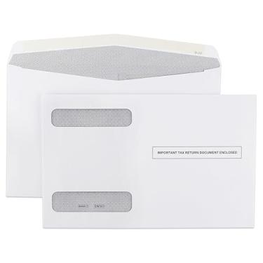 Imagem de Envelopes fiscais - selo gomado de janela dupla, envelope de segurança para formulário W-2 horizontal 4 para cima. 2020