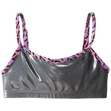 Imagem de Capezio Top de sutiã com elementos brilhantes para meninas grandes com alças ajustáveis, Steele Your Love, 7-8