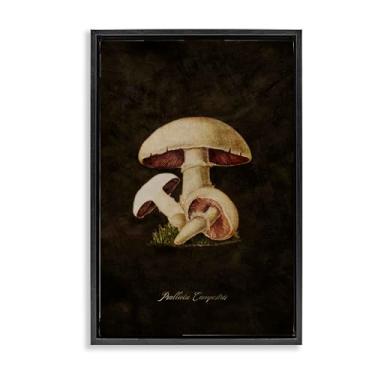 Imagem de Stupell Industries Vintage Portobello Mushroom Framed Floater Canvas Wall Art Design por Tina Higgins Designs, Inc., Moldura flutuante preta, 43 x 63 cm