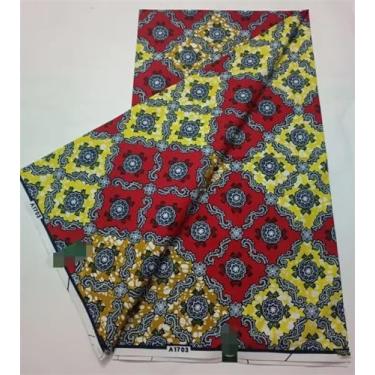 Imagem de Tecido Africano Cera Real Estampa Dourada Soft Pagne Ankara Material de Algodão Prata Nigeriana Gana para Festa de Casamento Vestido para Costurar (conforme imagem-42)