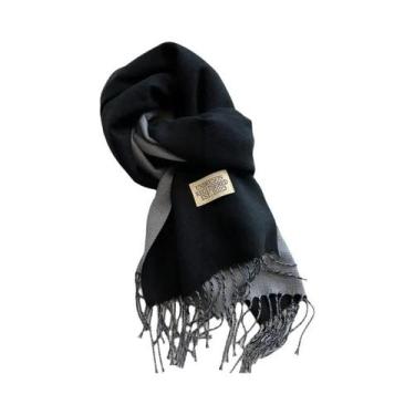 Imagem de Cachecol de Caxemira Dupla Face - Pashmina Quente para Inverno, Dfp022