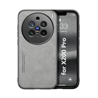Imagem de Kepuch Silklike Capa para Vivo X200 Pro - Case Placa de Metal Embutida - Cinza