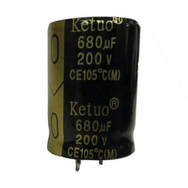 Imagem de 8 pçs - capacitor eletrolitico 680x200v - 680uf x 200v - KETUO