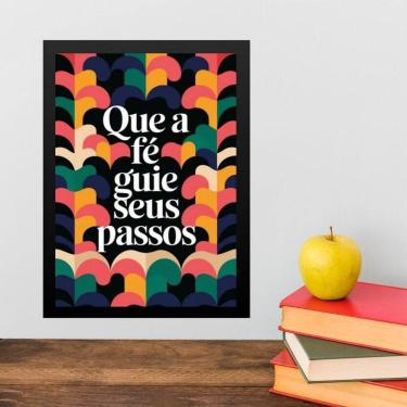 Imagem de Quadro Que A Fé Guie Teus Passos 24X18Cm - Com Vidro
