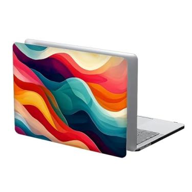 Imagem de COTAIL Compatível com MacBook Air 13 polegadas, capa rígida de plástico para 2025 2024 2023 2022 capa protetora rígida 13.3 Pro (A1706/A1708/A1989/A2159/A2289/A2251/A2338), ondulado colorido