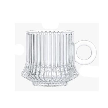 Imagem de Xícara de Café Caneca Vidro Robusta Lines 85ml Em Casa Tem - EmCasaTem