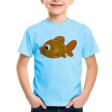 Imagem de Camiseta Infantil Peixinho Brinquedo - Foca na Moda, Azul bebê, 8
