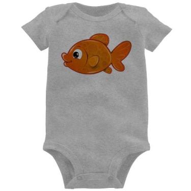 Imagem de Body Bebê Peixinho Brinquedo - Foca na Moda, Cinza, GG