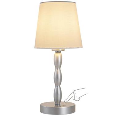 Imagem de CASTLELIFE Luminária De Mesa Portátil Sem Fio, Luminária De Mesa Sensível Ao Toque, Recarregável, Alimentada Por Bateria, 3 Níveis De Brilho, Luminária De Cabeceira Regulável, Para Quarto/Restaurant