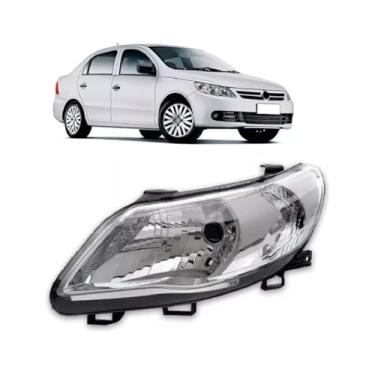 Imagem de Farol Gol G5 2009 a 2013 Simples Cromado Lado Esquerdo -Design Sofisticado