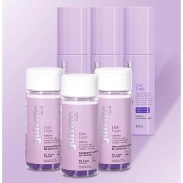 Imagem de Kit Tônico Capilar Hair Tonic + Cápsula Hair Caps Crescimento 3 Meses