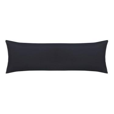 Imagem de Fronha Body Pillow Altenburg Toque Acetinado 40cm x 130cm Preto