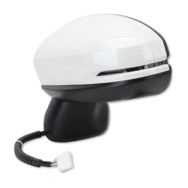Imagem de Espelho lateral compatível com HONDA FIT JAZZ 2015 2016 2017-2019 MK4 gf gk Lâmpada de asa de porta de carro Conjunto de lente de espelho retrovisor dobrável manual(5pins white L)