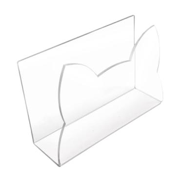 Imagem de FLCPJGV Carta do suporte para correio de acrílico Stand moderno Organizador de mesa resistente ao desgaste leve claro para documento de escritório em