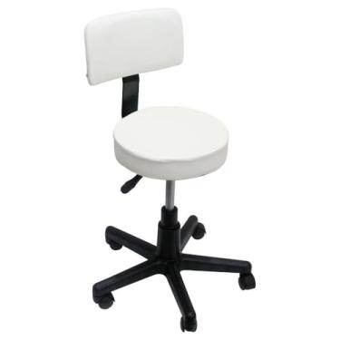 Imagem de Cadeira Mocho Giratória Dentista Tatuador - Branco