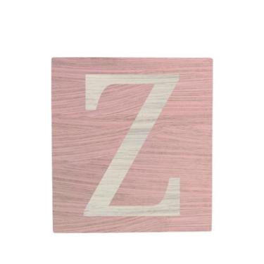 Imagem de Cubo Rosa Bebê Letra Branca Festa Chá de Bebê Decoração 8x8x8 Cm Mdf M