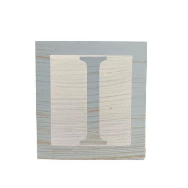 Imagem de Cubo Branco Letra Azul Bebê com Aplique Festa Chá de Bebê Decoração 8x