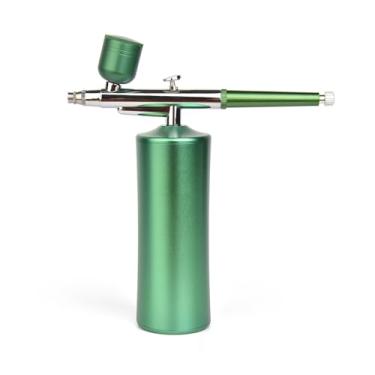 Imagem de KADS Pistola de pulverização de unhas para aerógrafo sem fio com compressor de ar, kit de pistola de aerógrafo portátil sem fio, conjunto de aerógrafo portátil recarregável (verde)