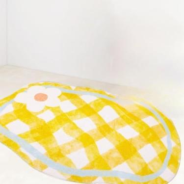 Imagem de Irregular Sala de estar Grande Área Tapetes Rosa Xadrez Quarto Cabeceira Tapete Bonito Crianças Menina Quarto Tapetes Plush Macio Vestiário Tapete, QM218, YZ, 200X200CM