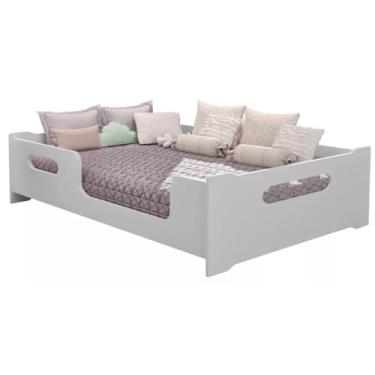 Imagem de Cama Casal Montessori Babá 100% MDF com Grade de Proteção Lateral para Quartos Infantis Unissex Design Funcional e Seguro Proporcionando Conforto e Praticidade