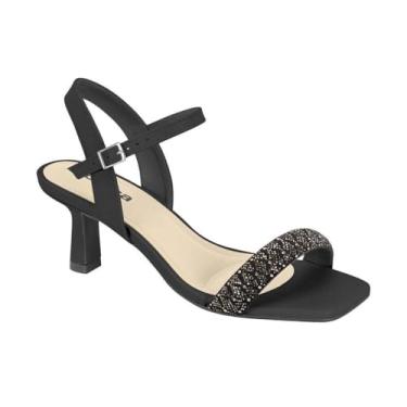 Imagem de Sandália Moleca Salto Baixo com Strass