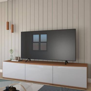 Imagem de Rack para TV Até 60 Polegadas Soul 1,80 2 Portas 1 Gaveta Off White/Cedro - Panorama Móveis