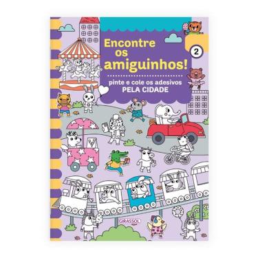 Imagem de Encontre os Amiguinhos! Pela Cidade - Pinte e Cole os Adesivos