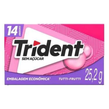 Imagem de Chiclete Trident Tutti-Frutti 25,2g - Embalagem Econômica 14 unidades
