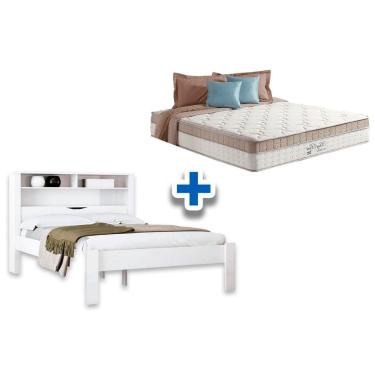 Imagem de Colchão Casal King Best + Cama Invicta Branco