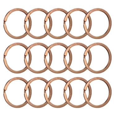 Imagem de Argola Sem Corrente Italiana 35mm Rose Gold Para Chaveiro 50 Peças