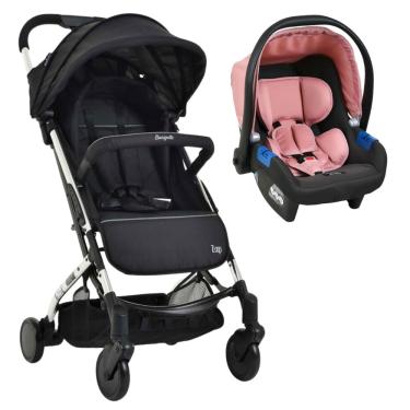 Imagem de Carrinho de Bebê Zap Metal Prata e Bebê Conforto Touring X