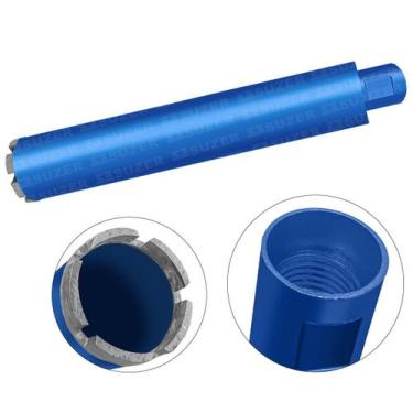 Imagem de Broca Azul Para Perfuratriz Serra Copo Coroa Diamantada 56x450mm Rosca