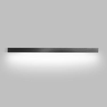 Imagem de HOSETEON Arandela de parede LED preta rasga linear montagem de parede longa luminária minimalista arandelas de parede interior luzes de lavagem r g quarto