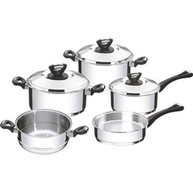 Imagem de Conjunto de Panelas Inox 5 Peças Solar c/ Pegadores em Baquelite