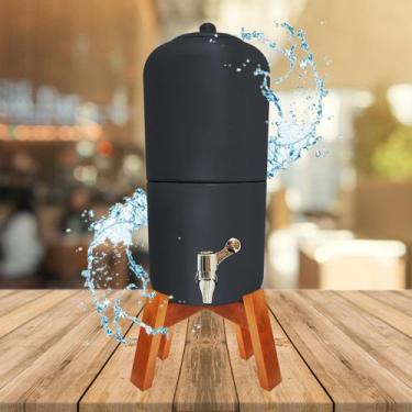 Imagem de Filtro de Barro PRETO Grande 6L Alta Qualidade Sofisticado - Artesanat