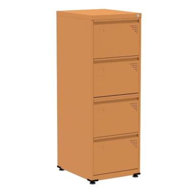 Imagem de Armário de Arquivo de Aço Pandin 4 Gavetas gavetas Laranja Picasso