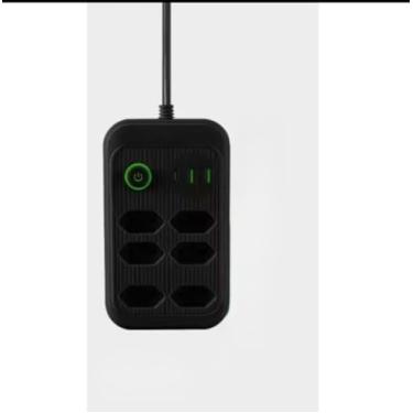 Imagem de Filtro De Linha Régua Extensão 6 Tomadas 2 Usb 1tpc2m Bivolt(Preto)
