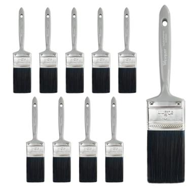 Imagem de Wesquer Pincel de tinta de 5 cm (pacote com 10) – Pincéis de pintura premium para pintar paredes, portas, rodapés e manchas de madeira, filamentos de poliéster resistentes, virola à prova de ferrugem