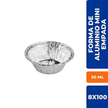 Imagem de Kit c/1 pct forma de aluminio empada pequena 50 ml. c/100 un. wyda/mel