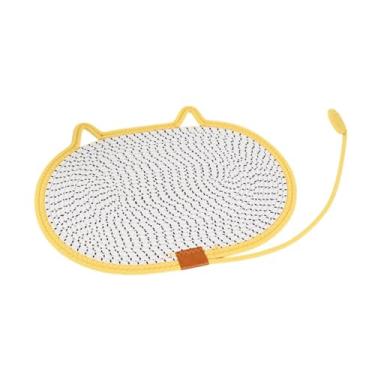 Imagem de Baoblaze Gato scratcher tapete gato arranhando garagem garagem garras kitty garra móveis de brinquedo protetor interativo brinquedo para sofá tapetes, 60x40cm Amarelo