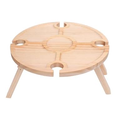 Imagem de Mesa de Piquenique de Vinho, Mesa Dobrável Portátil de Madeira de Bétula, Casais, Amigos, Famílias, Ao Ar Livre, Camping, Passeios de Barco, Praia, Jardim, Gramado, Casa,