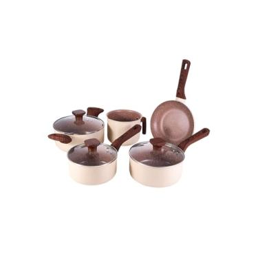 Imagem de Mimo Style Jogo de Panelas Alumínio, 5 Peças Indução Pratic Cook Crema