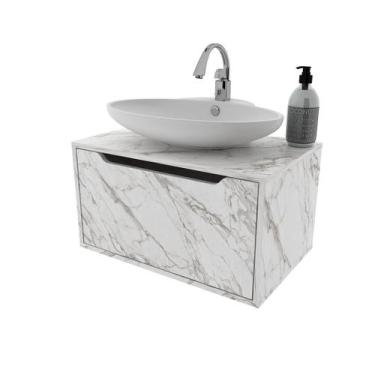 Imagem de Balcão Gabinete 60cm com 1 Porta BN3646 Tecnomobili, Marmore/Lunar