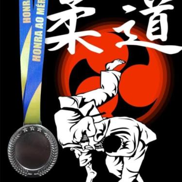 Imagem de Kit 50 Medalhas, Medalha Premiação Honra ao Mérito, 60mm, com Cordão Personalizado, Esportes (Prata)