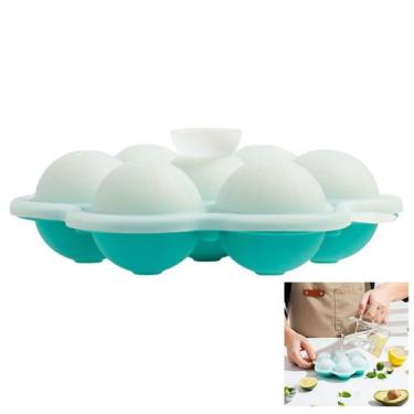 Imagem de Forma de Gelo Esfera Bandeja de Silicone Drink Bebida Coquetel Cha Gel