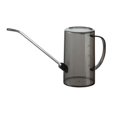 Imagem de Ioensy a rega lata para abrigar flores de plantas com marcas de medição leves para o equipamento de rega do escritório em casa, alça ergonômica, Cinza 1000ml