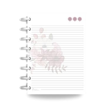 Imagem de Refil Para Caderno de Disco Sistema Inteligente | Rosa Sutil 100 Folhas (G 11 Furos)