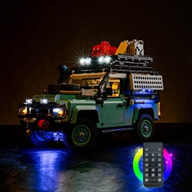 Imagem de BrickBling LED Lighting for Lego Land Rover Defender 90 Model Car (No Model), New 2023 Light kit for Lego 10317; Light up Your Lego Car-Remote Control Version