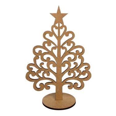 Imagem de Enfeite árvore De Natal Em Mdf Cru (17x12)