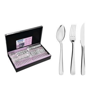 Imagem de Faqueiro Pacific Em Aço Inox Com Facas Para Churrasco Acabamento Alto Brilho Com Detalhes